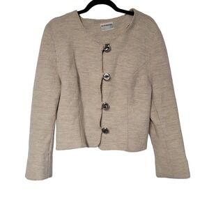 Vintage Stape‎ Wool Button Up Coat Blazer Schurwolle 44 Austria